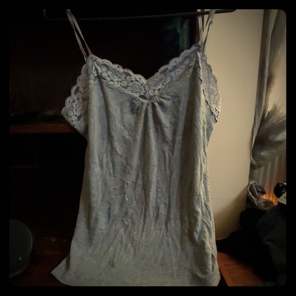 Gray lace cami